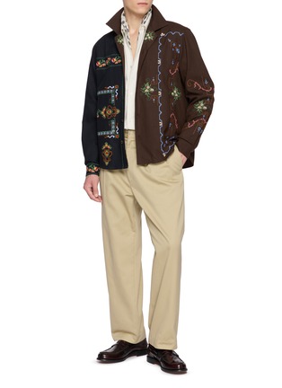 Figure View - Click To Enlarge - BAZISZT - Queenie Colour Block Embroidered Shirt
