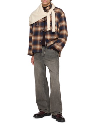Figure View - Click To Enlarge - BAZISZT - Jorah Lace Up Chequered Jacket