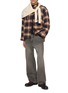 Figure View - Click To Enlarge - BAZISZT - Jorah Lace Up Chequered Jacket