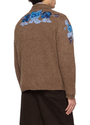 Back View - Click To Enlarge - BAZISZT - Nissan Floral Knit Cardigan