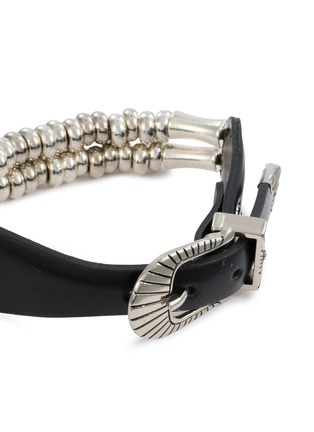 Detail View - Click To Enlarge - TOGA VIRILIS ACCESSORIES - Beaded Buckle Leather Bangle