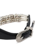 TOGA VIRILIS ACCESSORIES | Beaded Buckle Leather Bangle | Men