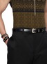 Figure View - Click To Enlarge - TOGA VIRILIS ACCESSORIES - Engraved Buckle Leather Belt