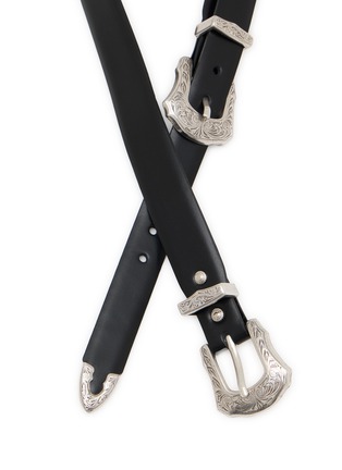 Detail View - Click To Enlarge - TOGA VIRILIS ACCESSORIES - Double Buckle Leather Belt