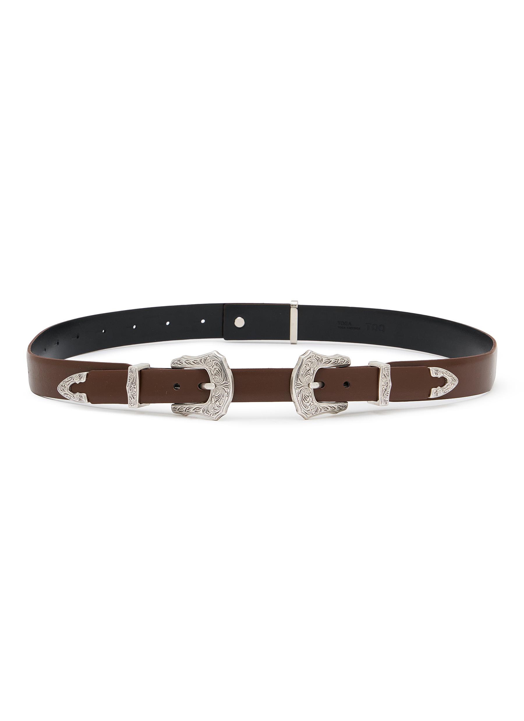 TOGA VIRILIS ACCESSORIES | Double Buckle Leather Belt | Men | Lane