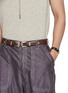 Figure View - Click To Enlarge - TOGA VIRILIS ACCESSORIES - Double Buckle Leather Belt