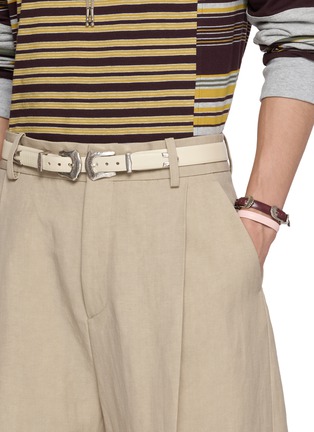 Figure View - Click To Enlarge - TOGA VIRILIS ACCESSORIES - Double Buckle Leather Belt