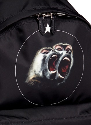 Detail View - Click To Enlarge - GIVENCHY - Monkey print nylon backpack