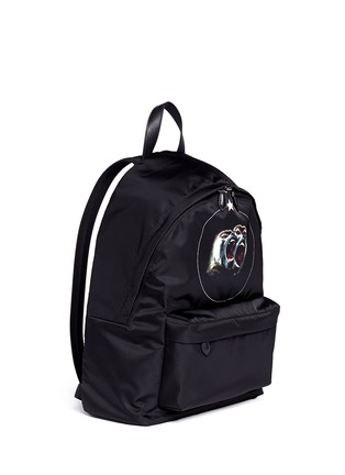 Front View - Click To Enlarge - GIVENCHY - Monkey print nylon backpack