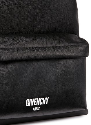 Detail View - Click To Enlarge - GIVENCHY - Logo print leather backpack