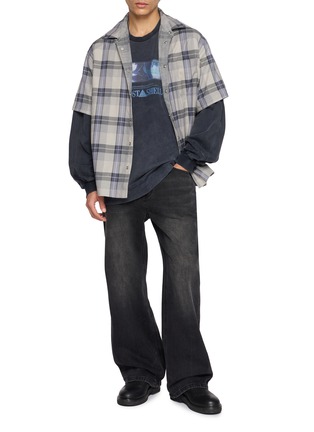 Figure View - Click To Enlarge - JUUN.J - Straight Leg Dark Wash Jeans