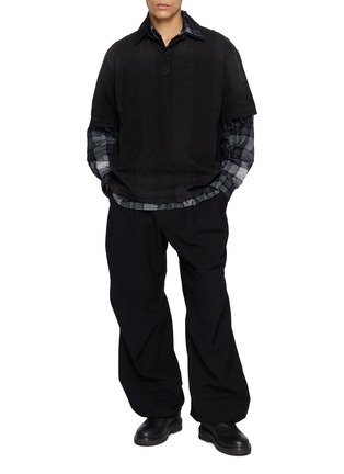 Figure View - Click To Enlarge - JUUN.J - Checkered Oversized Shirt