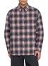 JUUN.J Argyle Needle Fringe Checkered Shirt