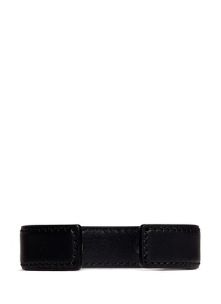 Figure View - Click To Enlarge - GIVENCHY - Logo plate leather cuff