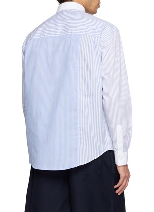 Back View - Click To Enlarge - MAISON LABICHE - Striped Patchwork Shirt