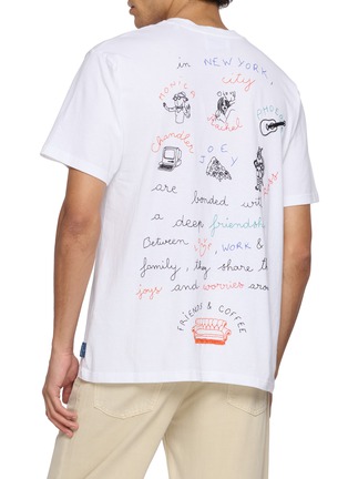 Back View - Click To Enlarge - MAISON LABICHE - x Friends Patureau Friends & Coffee Cotton T-Shirt