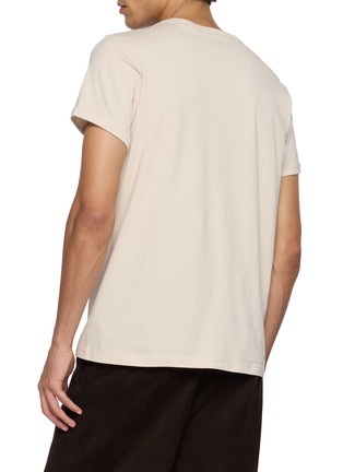 Back View - Click To Enlarge - MAISON LABICHE - Poitou Mini Heart Patch Cotton T-Shirt