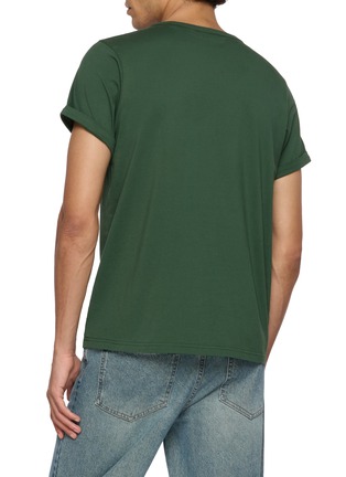 Back View - Click To Enlarge - MAISON LABICHE - Poitou Heart Patch Cotton T-Shirt