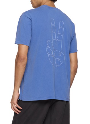 Back View - Click To Enlarge - MAISON LABICHE - Patureau Peace Please Cotton T-Shirt