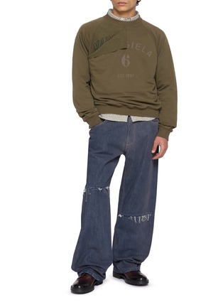 Figure View - Click To Enlarge - MM6 MAISON MARGIELA - Tear Away Logo Sweatshirt