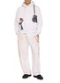 Figure View - Click To Enlarge - DOUBLET - Embroidered Waist Chain Cotton Sweatpants