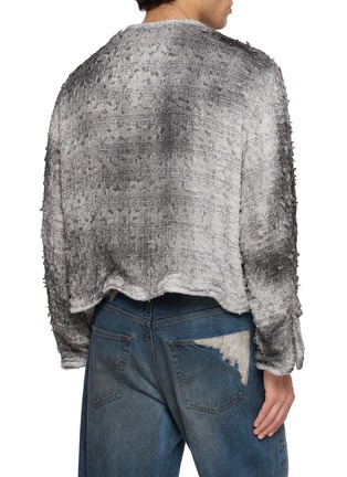 Back View - Click To Enlarge - DOUBLET - Smog Air Stained Cotton Blend Tweed Jacket