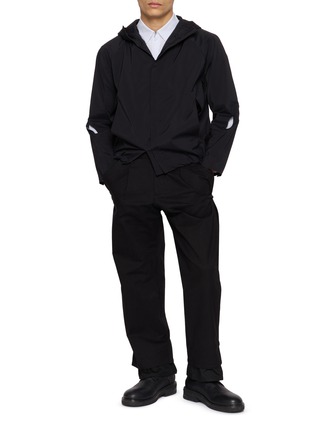 Figure View - Click To Enlarge - POST ARCHIVE FACTION - Cut Out Straight Leg Cotton Pants