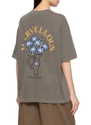 Back View - Click To Enlarge - MO&CO. - X MOOMIN Floral Print T-Shirt