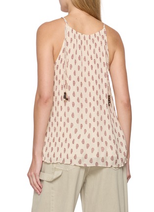 Back View - Click To Enlarge - MO&CO. - Sleeveless Floral Printed Chiffon Top