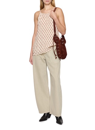 Figure View - Click To Enlarge - MO&CO. - Sleeveless Floral Printed Chiffon Top