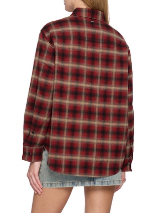 Back View - Click To Enlarge - MO&CO. - Long Sleeve Chequered Shirt