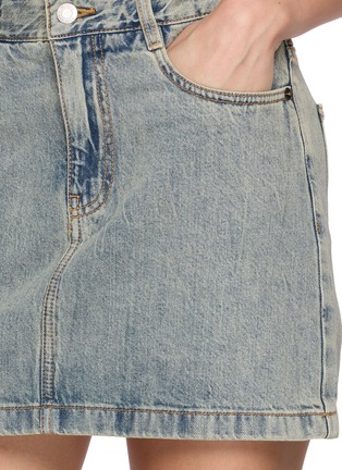 - MO&CO. - Washed Cotton Denim Mini Skirt