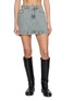 MO&CO. Washed Cotton Denim Mini Skirt