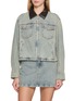 MO&CO. Contrast Collar Cotton Denim Jacket