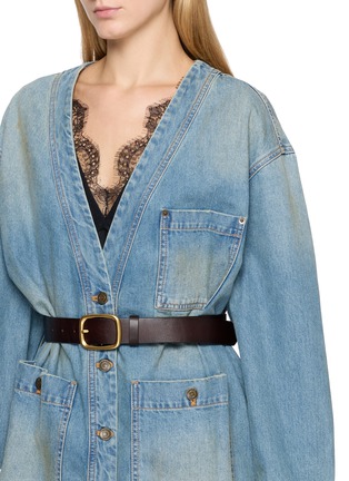  - MO&CO. - V-Neck Cotton Denim Jacket
