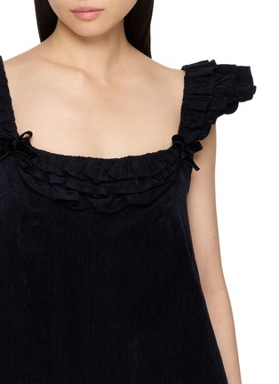  - SHUSHU/TONG - Ruffled Sleeve Bow Detailed Mini Dress