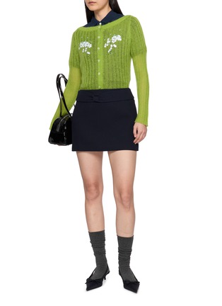 Figure View - Click To Enlarge - SHUSHU/TONG - Beaded Floral Embellished Knit Cardigan