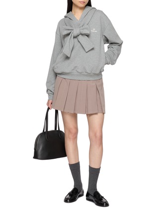 Figure View - Click To Enlarge - SHUSHU/TONG - Bow Detail Oversized Hoodie