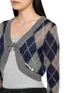  - SHUSHU/TONG - Cropped Argyle Knit Cardigan