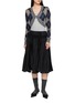 Figure View - Click To Enlarge - SHUSHU/TONG - Cropped Argyle Knit Cardigan