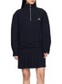 SHUSHU/TONG Bow Detail Mandarin Collar Pullover Mini Dress