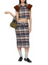Figure View - Click To Enlarge - SHUSHU/TONG - Faux Fur Lined Collar Sleeveless Crop Top