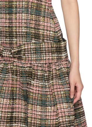  - SHUSHU/TONG - Bow Belted Peter Pan Collar Tweed Dress