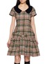 Main View - Click To Enlarge - SHUSHU/TONG - Bow Belted Peter Pan Collar Tweed Dress