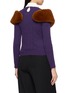 Back View - Click To Enlarge - SHUSHU/TONG - Decorative Faux Fur Collar Cable Knit Sweater