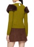 Back View - Click To Enlarge - SHUSHU/TONG - Decorative Faux Fur Collar Cable Knit Sweater