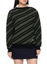 Main View - Click To Enlarge - SHUSHU/TONG - Diagonal Striped Twill Knit Top