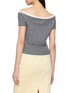 Back View - Click To Enlarge - SHUSHU/TONG - Off Shoulder Bow Detail Knit Crop Top