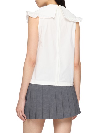 Back View - Click To Enlarge - SHUSHU/TONG - Ruffled Shawl Collar Bow Blouse