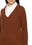  - SHUSHU/TONG - V-Neck Cable Knit Sweater